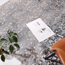 Turkey Import Carpet Living Room Villa Sofa Tea Table Cushion Bedroom Room Bed Front Large Area Small Grid Gradient