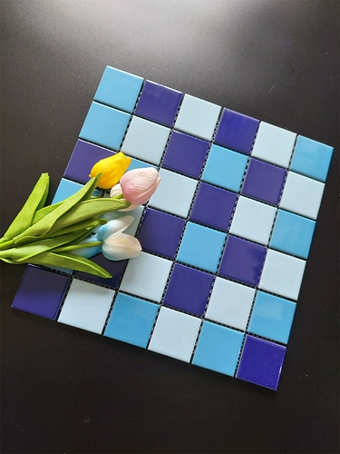 Дорожный бассейн, синяя мозаика, головоломка