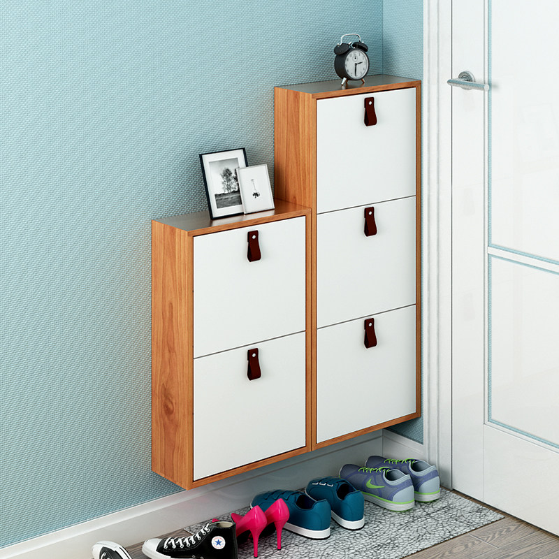 Ultra-slim shoe cabinet tipping bucket shoe cabinet doorway Xuanguan Brief about Nordic thin section Narrow Shoe Cabinet 15CM Home Storage Shoes