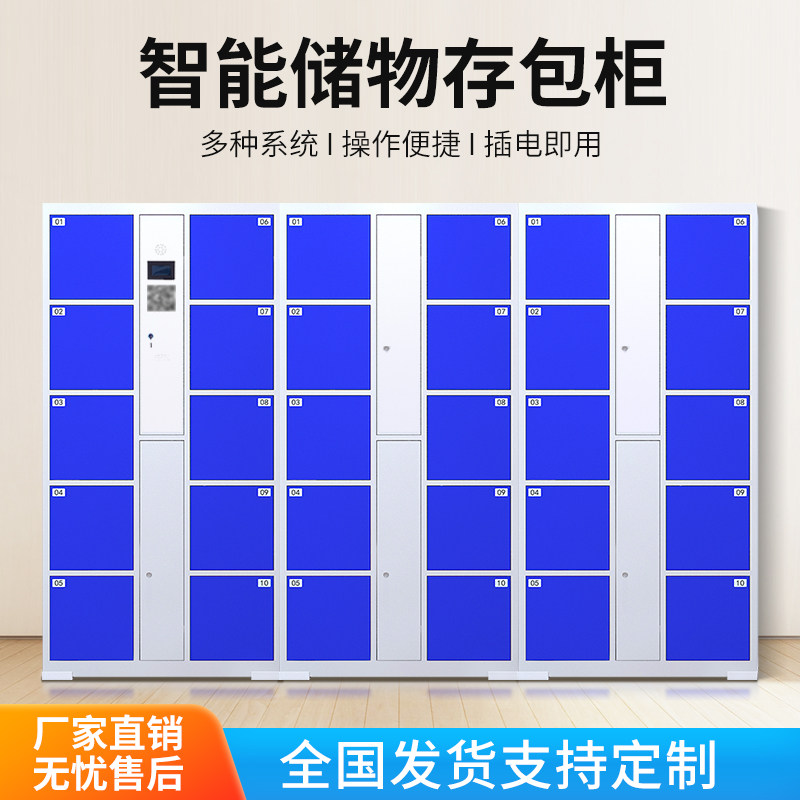 Fitness Room Bathroom dressing 10 Door electronic Locker Self-service Deposit Cabinet Infrared Barcode Fingerprint Face Recognition Cabinet