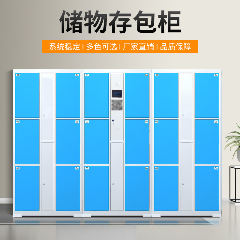 Face Recognition Electronic Placing Cabinet Supermarket Intelligent Containing Cabinet Mall Deposit Cabinet WeChat Infrared Barcode Cabinet