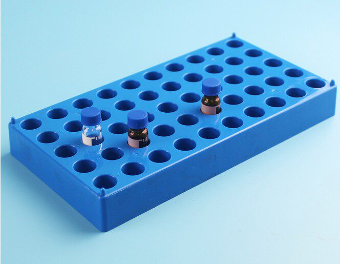 1 5ml 2ml 50-well sample vial rack Polypropylene PP chromatography accessories Injection headspace vial rack Storage rack laboratory professional equipment