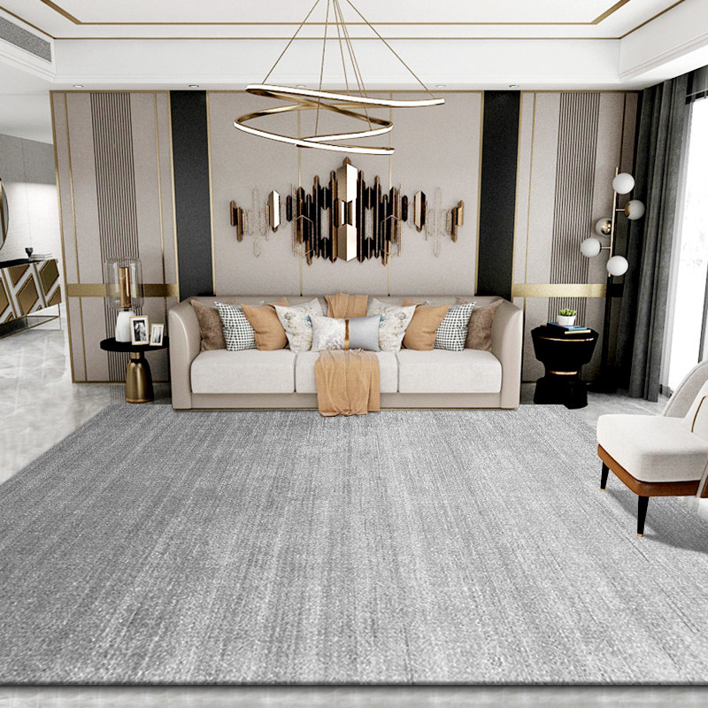 Nordic pure gray American luxury carpet living room coffee table carpet modern simple sofa bedroom full of household mats