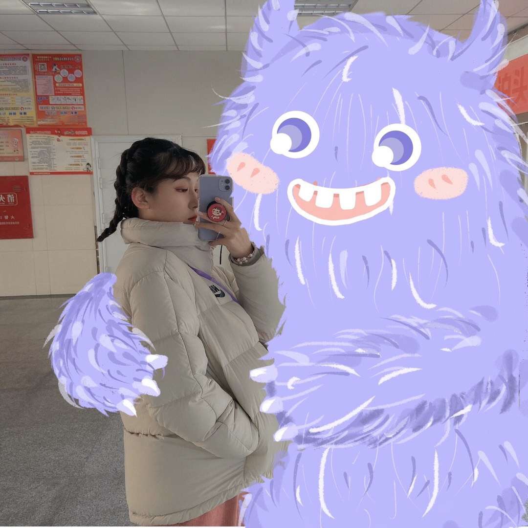 Shake Sounds Little Monster Graffiti Hand Painted small Monsters Photo Graffiti Self-shooting Graffiti Draw Film Shake the same paragraph