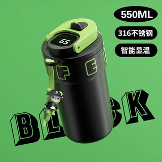 316不锈钢保温杯男款高颜值咖啡杯大容量吸管水杯学生杯子随行杯