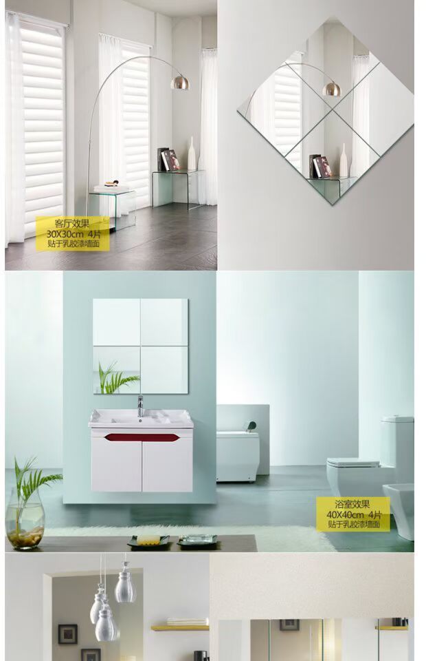 Gương dài châu Âu Gương IKEA Gương kết hợp không khung kết hợp gương treo tường gương phù hợp gương tủ quần áo ký túc xá gương - Gương gương treo