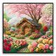 ພິມ cross stitch 2026 ໃຫມ່ຫ້ອງດໍາລົງຊີວິດ thread embroidery healing garden hut self-embroidery small pieces embroidery diamond stickers