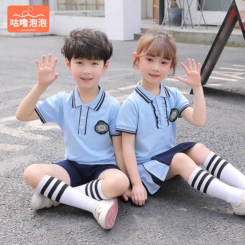 Children's class uniforms, primary and secondary school uniforms, summer suits, college style sportswear, kindergarten clothes, summer clothes, graduation clothes