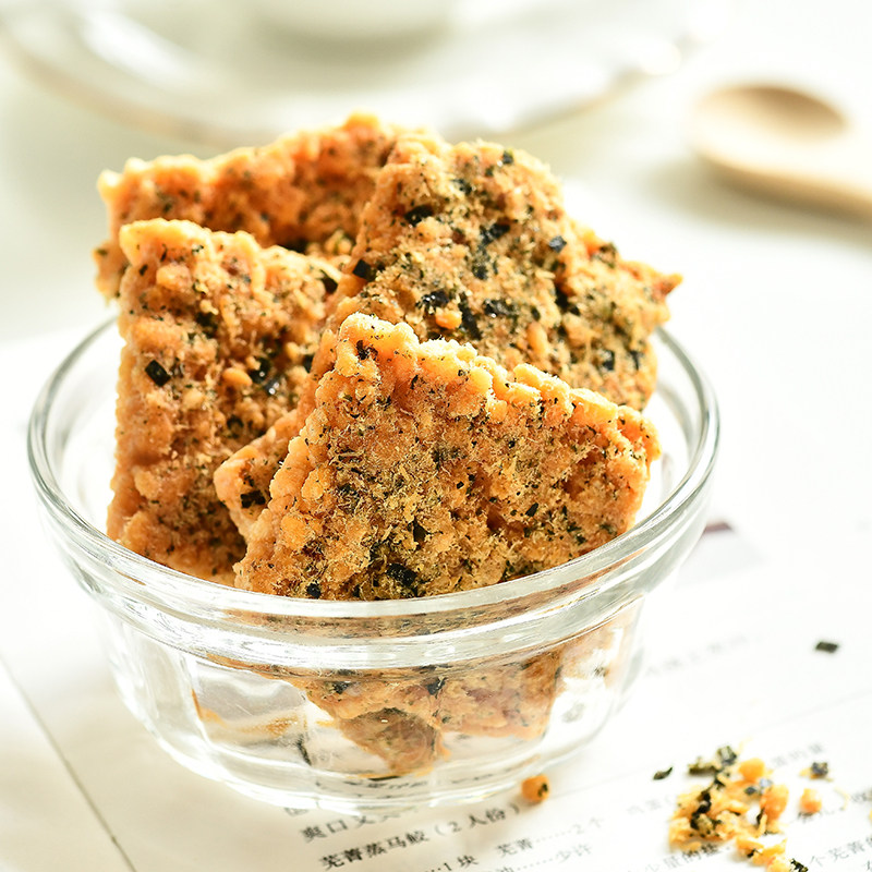 Buy 3 gifts 1 sea moss meat pine sticky rice pans crab aromas egg yolk pan snacks net red independent packaging