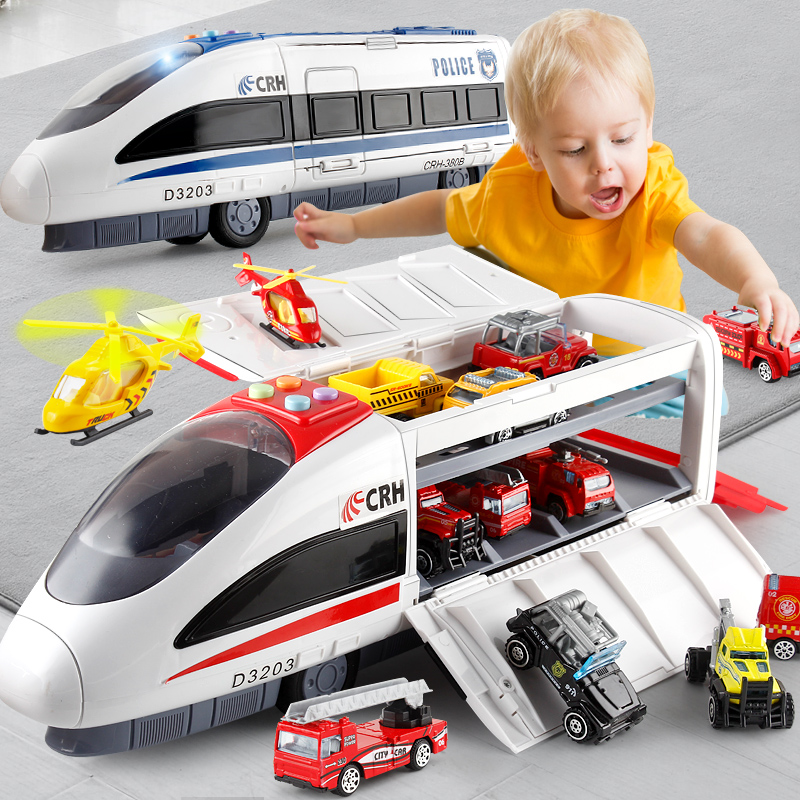 Children High-speed Rail Harmony Number Bullet Train Boy Rail Electric Toy Subway Emulation Train Tracks Big Numbers