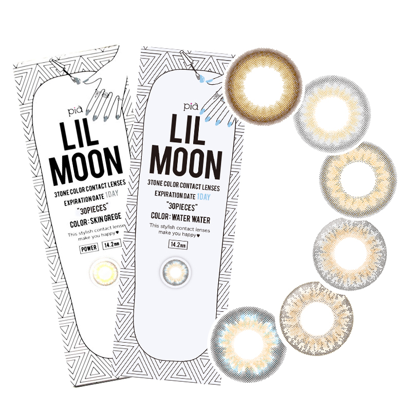 LILMOON日本原装美瞳日抛30片大小直径混血彩色近视隐形眼镜 正品