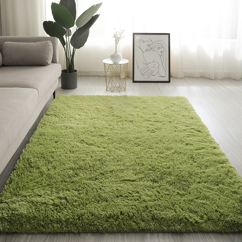 Carpet Green Bedroom Living Room Bedside Rug Plush Floor Mat 2026 New Long-Haired ins Room Thick Mat