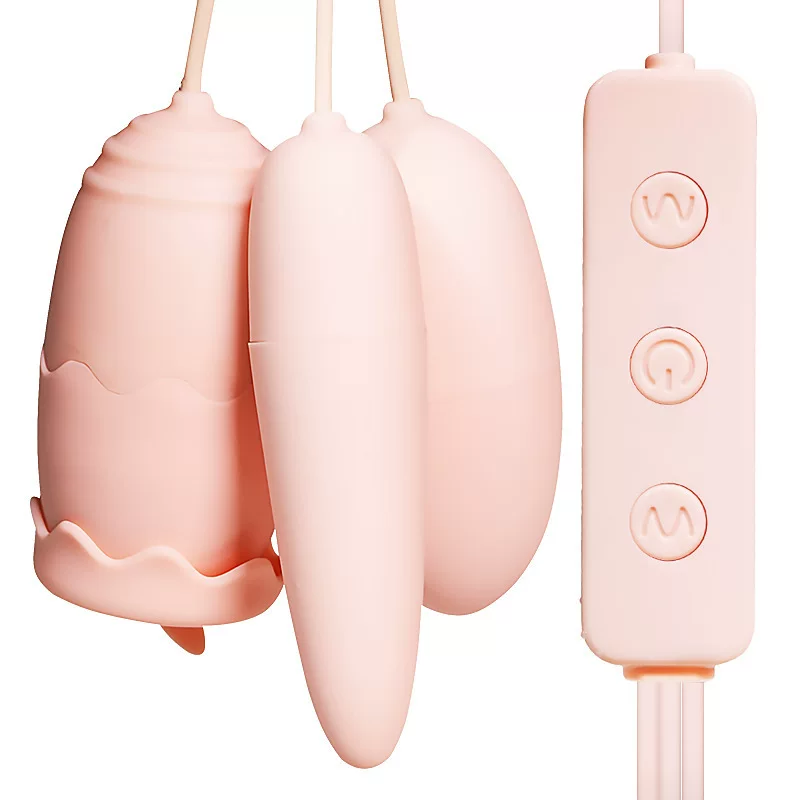 [Tongue licking vibrating egg, anal plug, female masturbation]