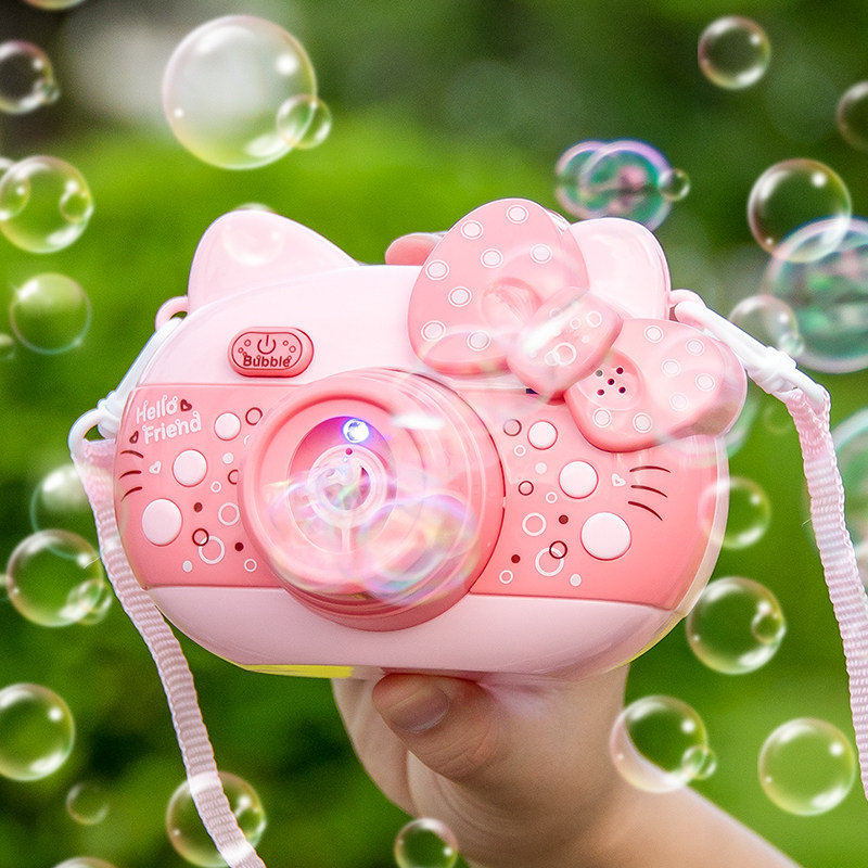 Camera bubble machine Girl heart ins net red burst girl toy Children's electric automatic bubble blower