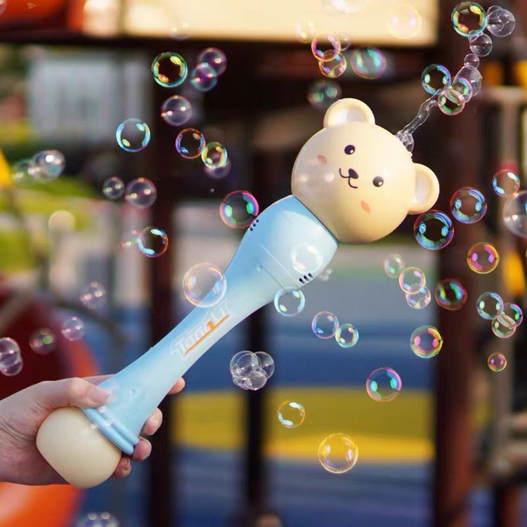 Blow bubble machine children holding magic wand baby non-toxic girl toy fully automatic non-leaking electric bubble stick