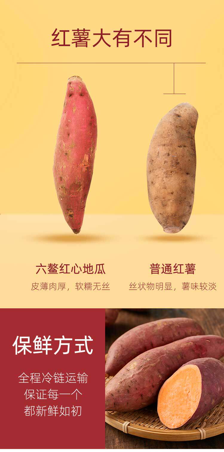 百果园 六鳌红心蜜薯 5斤 图5