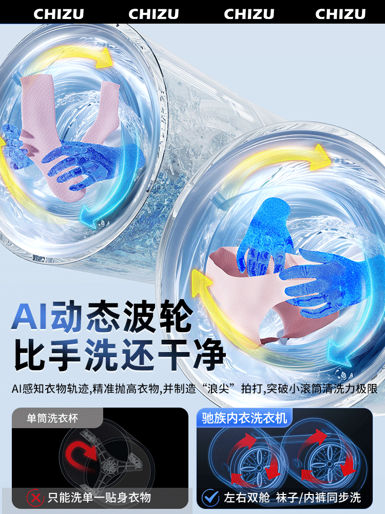 Mini Wireless Portable Washing Machine for Underwear and Socks, Automatic Laundry Cup Gadget