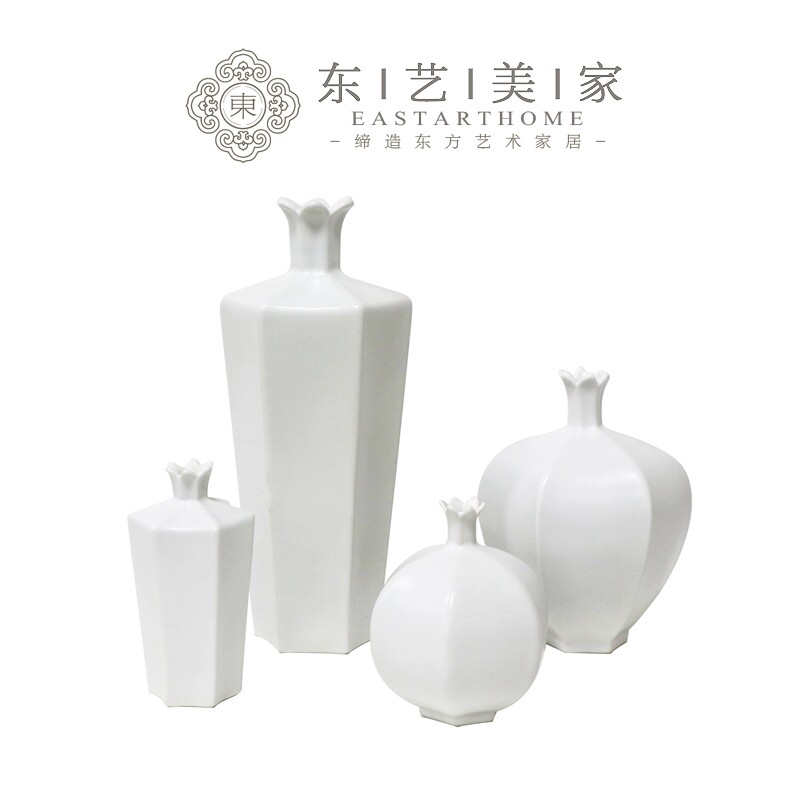 New Chinese Creative Ceramic Vase Pendulum-like-style board room Living room Xuanguan Flower Arrangement Soft furniture Decorative Vase Furnishing-Taobao