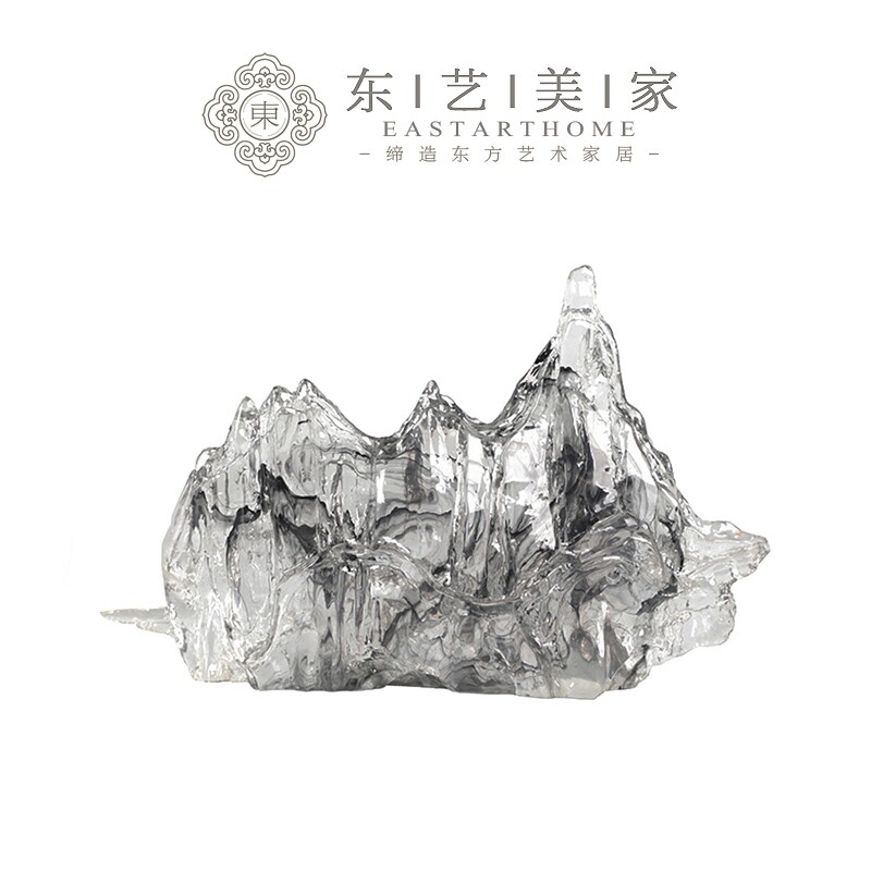 Modern New Chinese Ink Mountain Italian Building Club Hotel Sales Room TV Cabinet Soft Decoration Fittings