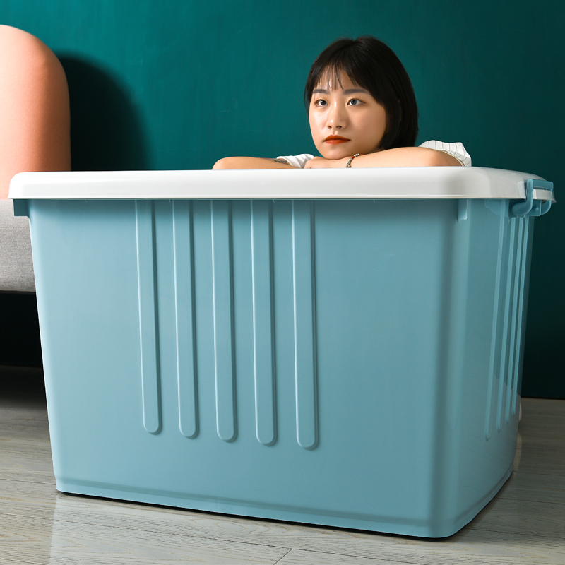Clothes storage box plastic storage box finishing box artifact household large extra large clearance clothing storage box