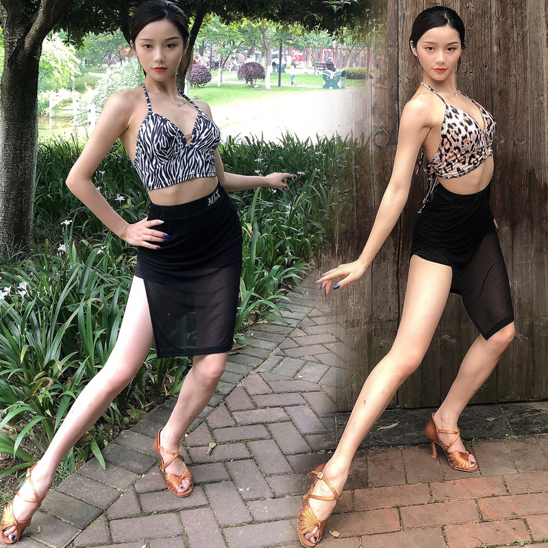 Mu Lanxi 6302 GB training dance dance bag hip mesh skirt summer new Latin dance adult female skirt