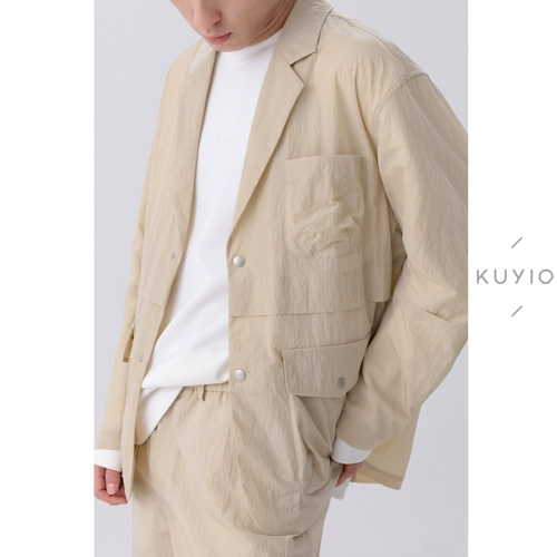 Тефлоновая анти -дирт -настройка Kuyiou/слегка морщинный нейлоновый мульти -карман