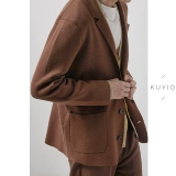 Kuyiou/Meru Nu Pure Wool Тяжелые четыре платформы сплющивали трехклеточный галстук -связывание для костюма J18