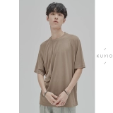 Сильная скручиваемая имитация уксусной кислоты Kuyiou/Lieed Living Page Page Plag Plugul Destave Dreshate Sworty Round Neck -Share T -Fish Male T21