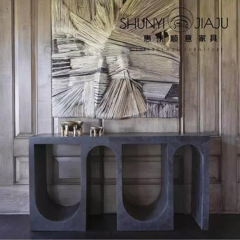 Milan Fashion Entrance Table Creative Arched Table Italian Minimalist Partition Table Hall Decoration Cabinet Personality Entrance Table