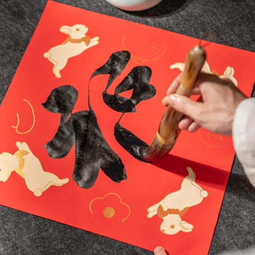 张小凤 Кисть Yuexuanqing Dou Кисть для захвата и миллиметровый письменный куплет Специальное назначение для взрослых Профессиональный уровень китайской живописи Живопись Каллиграфия Большая кисть Большое высококачественное исследование Четыре сокровища Очень большие пружинные куплеты Huzhou Hu Brush