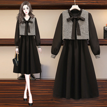 Gestational Maternity 2021 Spring and Autumn Hit Bottom Dress Comeback Dress Retro Style name Yuanyuan Suit Temperament two sets of slim fit