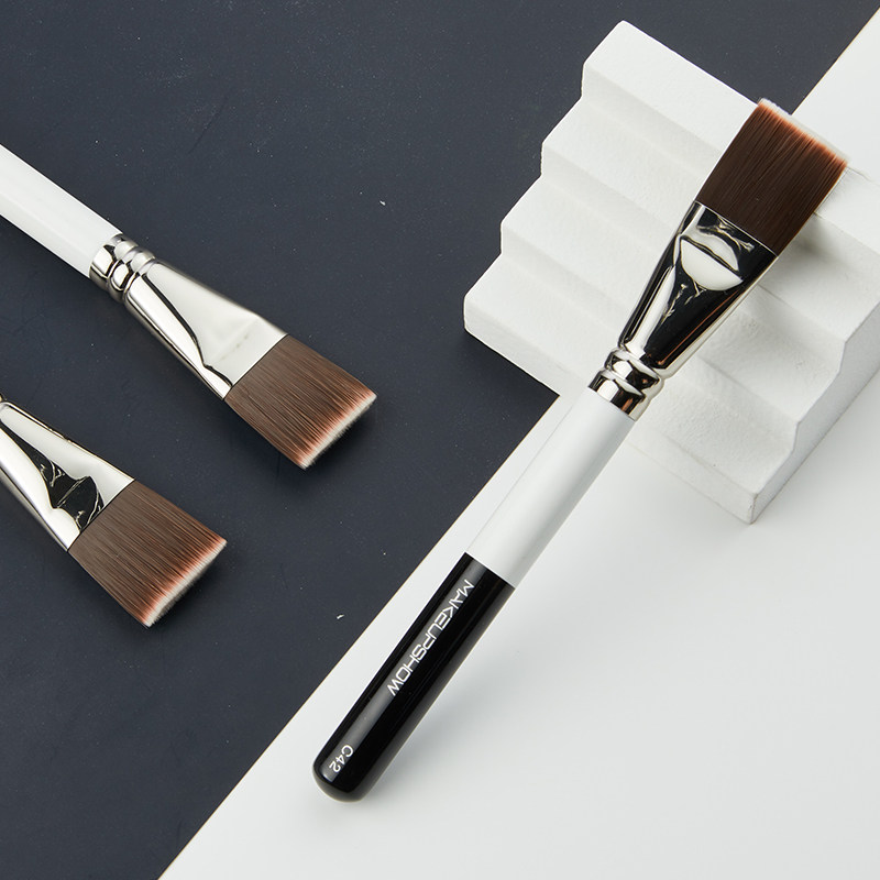 Hantom Card Show Powder Bottom Liquid Brush Without Mark Powder Bottom Brush Do N't Eat Powder Makeup Artist Special Flat Head Portable Artificial Soft Hair C42