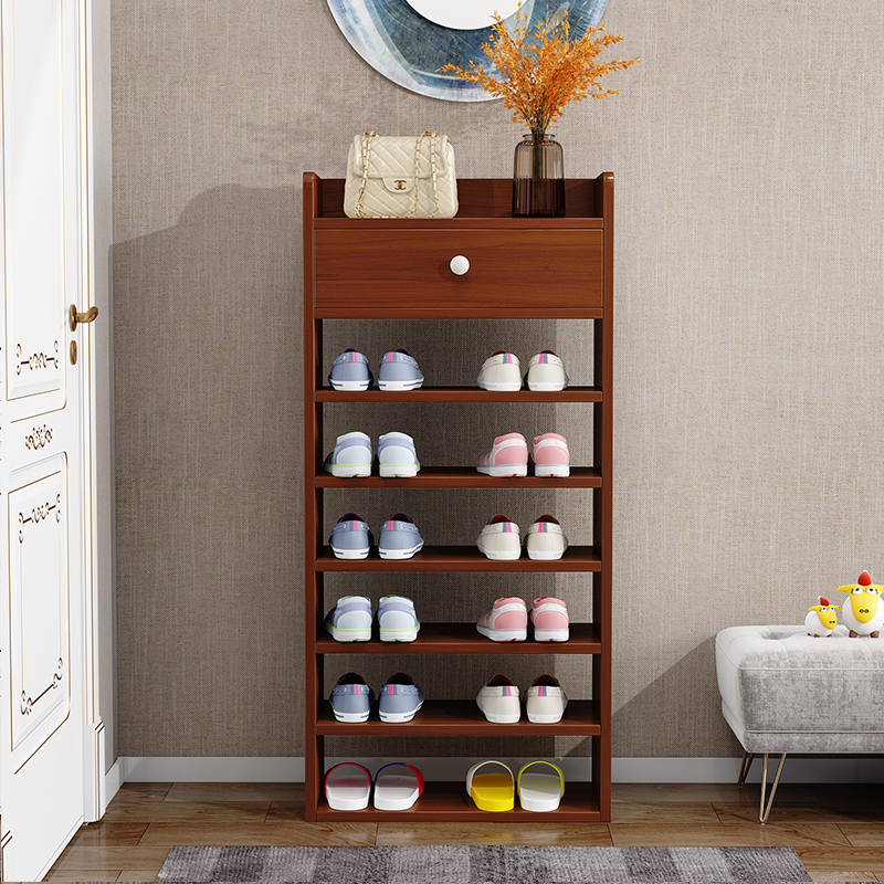 Shoe shelf household simple narrow small put the door space-saving storage economical rack multi-layer mini shoe cabinet