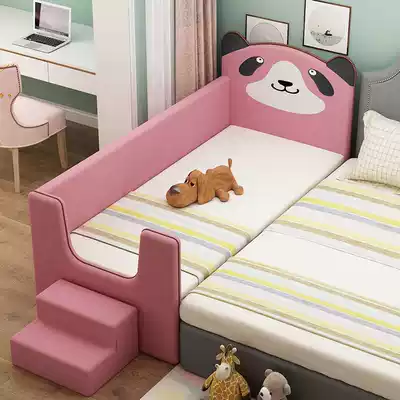 Cartoon children's bed splicing bed boy bed splicing big bed girl princess bed widened bedside bed baby children's bed