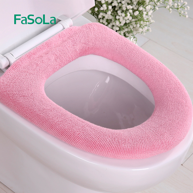FaSoLa 纯棉马桶垫O型马桶垫 家用通用坐便器垫 精梳棉马桶做圈套