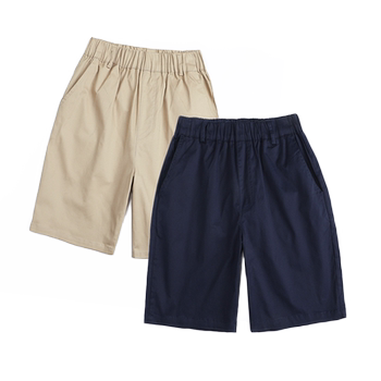 Boys' Khaki Pants, Summer Thin Cotton Children's Shorts, Elementary School Students' Navy Blue School Uniform Shorts