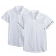 Boys white short sleeve summer thin cotton shirt