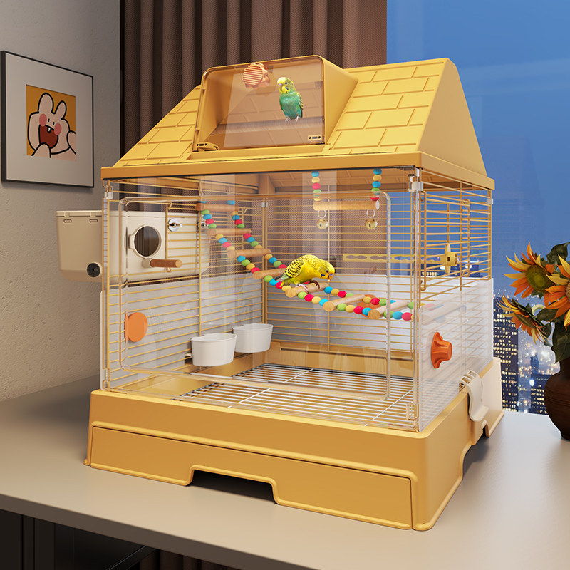 鳥かご、オウムかご、新型の自家製オカメインコ、セキセイインコ、牡丹の鳥かご、大型、高級ヴィラ