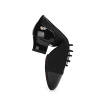 ADSmissfun mens Latin A3018-18 bright patent leather stitching Lycra practice professional dance shoes for art exams