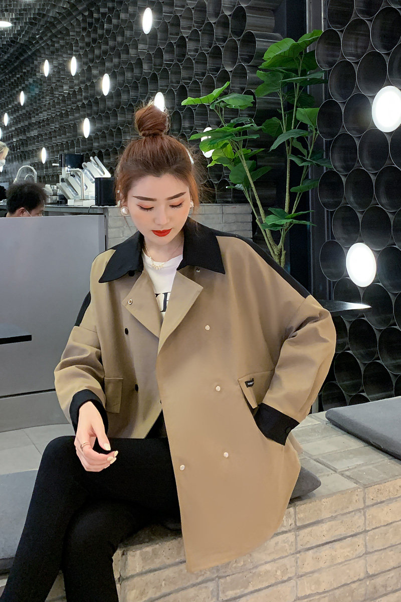Spring clothing 2022 New women's clothing Small sub fashion Slim Medium Long Version Casual Windsuit Jacket Spring Autumn Season Blouse