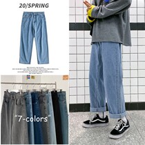 Fat fat brother jeans men 2021 New Spring Wild straight loose size fat Tide brand pants