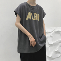 Tide brand sleeveless vest men summer thin loose size sports waistband harbor wind ins trend Harajuku hurdle T-shirt