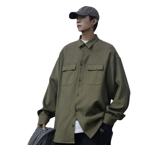 Японская весенняя рубашка, лонгслив, куртка для отдыха, изысканный стиль, оверсайз