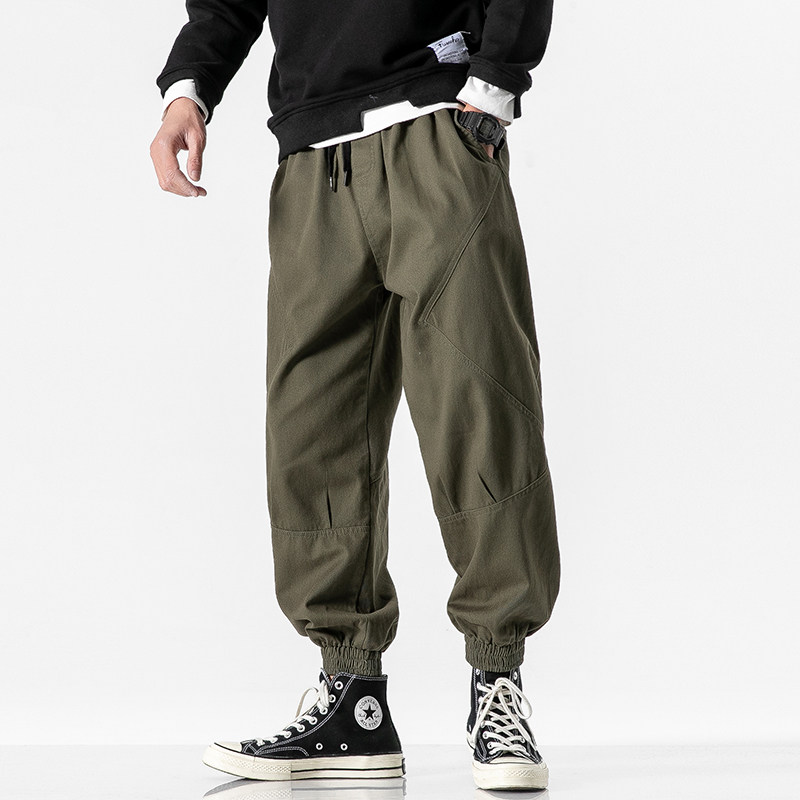 Fat brother pants men spring autumn loose large-scale trousers fat tide pairs men in casual beam pants