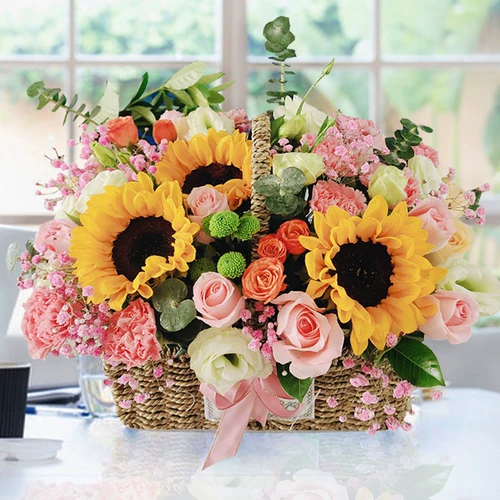 Портативная цветочная корзина день рождения цветочный экспресс Тонгченг, Пекин, Шанхай, Шэньчжэнь, Чанша, Чэнду Гуанчжоу Нинбо Цветочный магазин, чтобы отправить цветы
