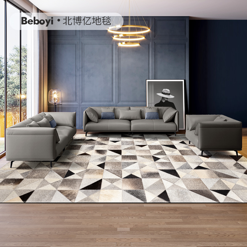 Brazil Imported Natural Cow Leather Splicing Carpet Modern Minima Living Room Tea Table Blanket Bedroom Full Of Blanket Superior Customisation