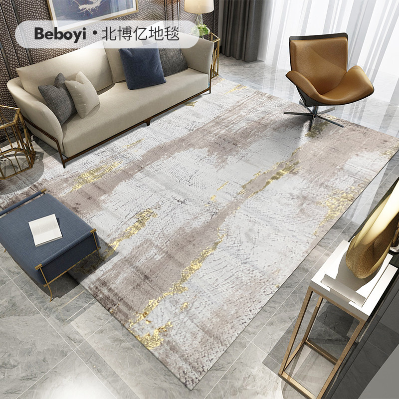 Turkey imported American light luxury carpet Modern simple Gray coffee table blanket Living room Nordic Bedroom bed blanket