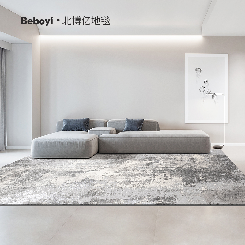 Beiboyi Turkey imported carpet light luxury American living room coffee table blanket simple Nordic bedroom gray carpet