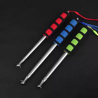 Guide chess rod 3 meters hand-held telescopic chess rod stainless steel outdoor high-end hand-cranked 2 meters whip stick baton special