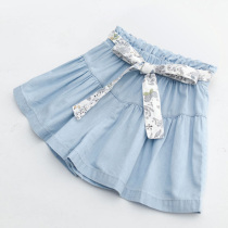 Girls shorts summer thin 2020 new style little girl loose outside wear wild jeans skirt children pants